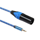 3.5mm Male to 3 Pin XLR Male Plug Connector Cable for Microphone Camera