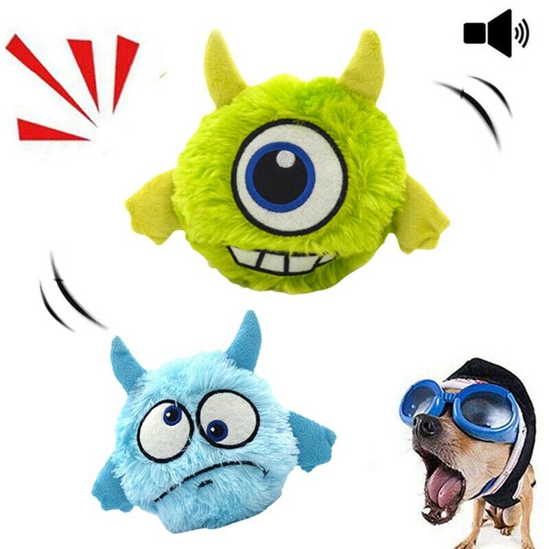 Interactive Dog Toys,Plush Squeaky Giggle Ball,Automatic Electronic Shake D A5D8