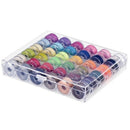 36 Pcs Bobbins and Sewing Threads with Case and Soft Measuring Tape for Bro
