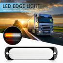12-24V 10 LED Car Truck Side Marker Lamp Strobe Warning Light (Amber+White)