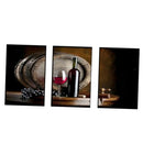 3Pcs Canvas Home Decor Wall Red Wine Art Painting Picture Abstract 35x50cm