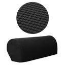 Set of 2 Universal Furniture Armrest Covers Sofa Couch Arm Protector Black