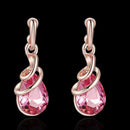 Necklace Earrings Diamond Elegant Women Jewellery Set of Pendant Necklace+E