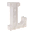 White Large Plastic Marquee Freestanding Alphabet LED Light UP Letters L