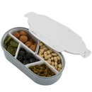 Fruits Nuts Plate with Lid Seal Detachable Multi Sectional Sub Grid Plastic