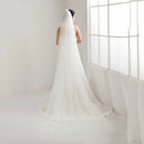 Pure Single Layer White 1T Tulle Church Cathedral Wedding Bridal Long Veil