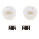 2pcs Nylon Marine Boat Hatch Latches Turning Lock Lift Handle White