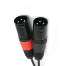 2x 3.5mm Stereo Male Plug TRS Audio Jack to Dual XLR 3 Pin Male Y Data Cable