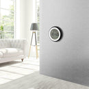 Indoor Black Round Touch Screen Digital Alarm Clock Thermometer Hygrometer