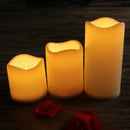 3x LED Candles Mood Night Candles Battery Powered Pillar Tea Light Candles