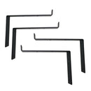 4x Heavy Duty Scaffold Board Rack Organizer Industrial Iron Shelf Brackets Black