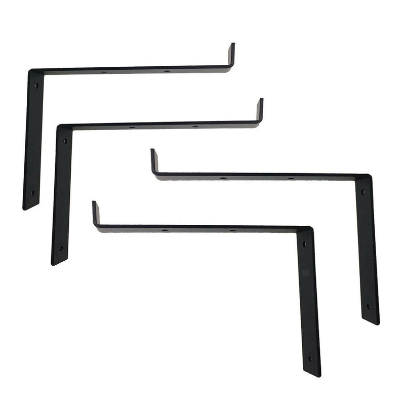 4x Heavy Duty Scaffold Board Rack Organizer Industrial Iron Shelf Brackets Black