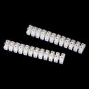 3 Pieces 10Amp 12 Way Barrier Screw Terminal Block Wire Connector Strip 3C