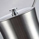 Stainless Steel Sugar Salt Bowl With Lid And Sugar Spoon For Home G4U5
