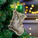 Rustic Christmas Tree Ornaments Stocking Decorations Burlap Country Christm