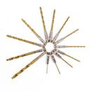 13Pcs Titanium Coated HSS High Speed Steel Drill Bit Set Tool 1/4" Hex Shank