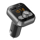 Hands-free Bluetooth 4.2 Car FM Transmitter 2 USB Charger Adapter MP3 Player