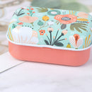 Mini Flower Tin Trinket Coin Box Jewelry Storage Case Tinplate Small FloralS Gw