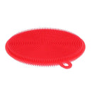Silicone Dish Bowl Cleaning Brushes Scouring Pad Pot Pan Wash Brushes Red