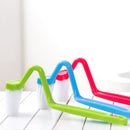 Toilet Brush Scrubber Rim V-type Cleaner Clean Bent Bowl Handle Home House Too T