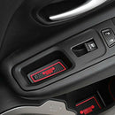 Door Mats Gate Slot Mat Cup Pads Red 16Pcs for Jeep Renegade 2016 2017 M7J6