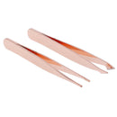2Pcs/Set Slanted Eyebrow Tweezers Eye Lashes Tweezer Nippers Face Hair Remo FT
