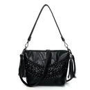 Fashion PU Rivet Crossbody Bag Tassels Small Shoulder Bag Women Travel Bag