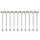 2X(10Pcs 2Led Street Lamp 1:100 Ho Scale Street Light Scenery Mini Lamppost