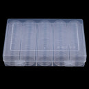 100 Luxury 30mm Clear Round Plastic Coin Capsule Box Holder Storage wish boxBX