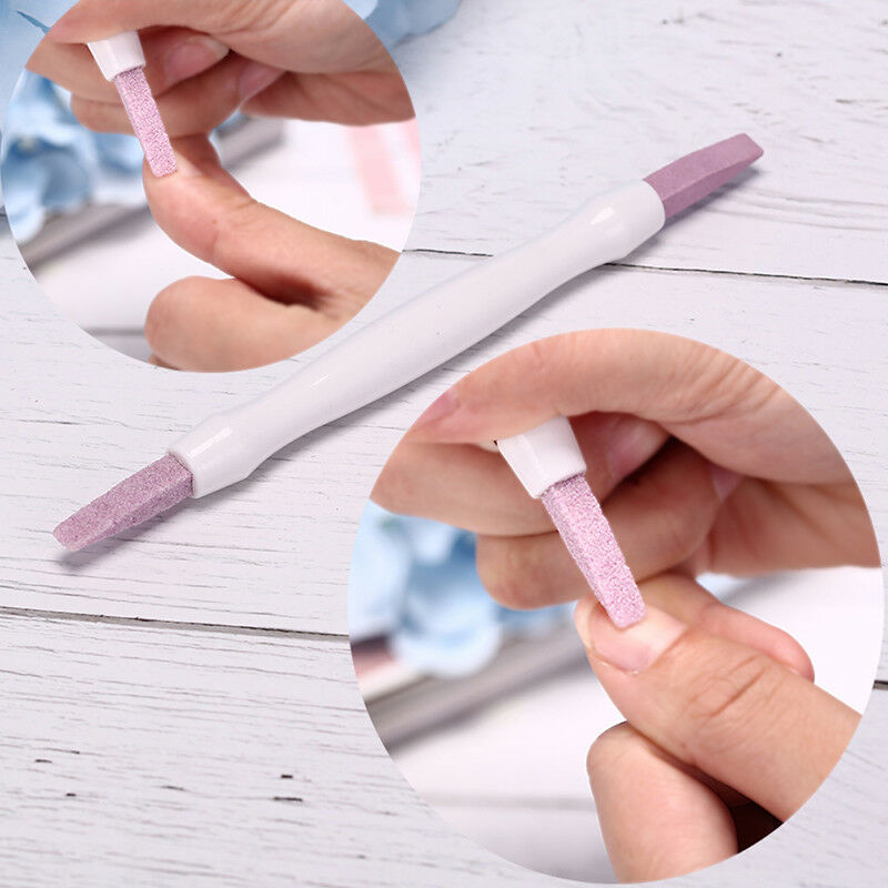 2 Ways Scrub Stone Nail Files Buffer Manicure Stick Grinding Rod Cuticle Remo Kw