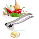 Stainless Steel Home Kitchen Garlic Press Squeezer Ginge Crusher Hand Tool