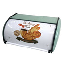 Metal Bread Box Bread Bin Storage Roll Top Lid for Bakery Restaurant Durable