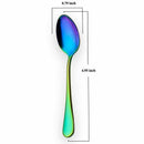 Rainbow color TeaSpoons Coffee Spoon Mini Cake Spoon Stainless Steel Set of O5L2