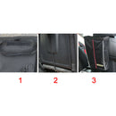 Waterproof Seat Organizer Car Trash Can Foldable With Cover Storage Pocket