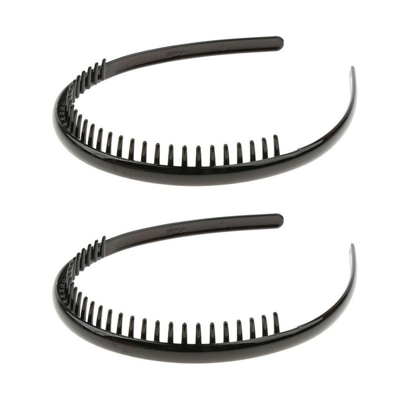 2Pcs Spring Wavy Hairband Zigzag Hair Loop Headwear for Sports Yoga Gym