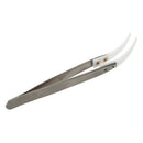 Ceramic tweezers with stainless steel handle Refractory Curved Corrosion Re S6B7