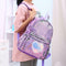 Cute Heart Sequins Travel Backpacks Women Shoulder School Bags (Purple) A