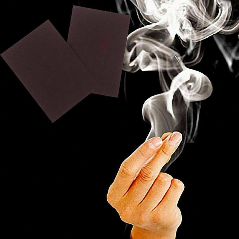 10x7cm Mystic Finger Hells Smoke Trick Smoking Illusion Paper Kids Magician G9T2
