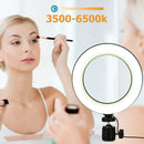 Dimming LED Selfie Ring Light Live Video Studio Phone Fill Lamp (16cm)