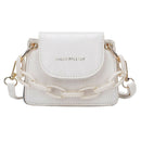 Women Mini Totes PU Solid Shoulder Money Bag Messenger Handbags (Beige)