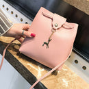 Womens Leather Crossbody Bag Small Deer Pendant Shoulder Bags Purse Messeng T8P1