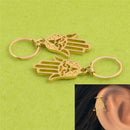 New Hamsa Cartilage Earring Hoop Tiny Fatima Hand Cartilage Piercing Earrings JR