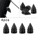 4pcs Cone Shaped Aluminum Auto Wheel Tyre Tire Valve Stem Caps Dust Cover Black