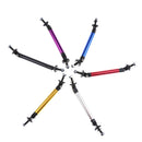 2pcs Front Adjustable Wind Splitter Bumper Lip Protector Rod Support Black