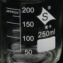2 Pieces Clear Glass Reagent Sample Bottle Jar Graduated Laboratory 2 Size