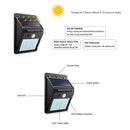 16LED Solar Human Motion Sensor Wall Light Outdoor Waterproof Safety Lamp