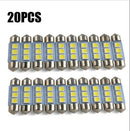 20x 36mm CANBUS Error Free 3 LED 5050 SMD 6418 C5W License Plate Dome Light Bulb