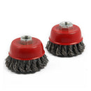 4Pcs M14 Crew Twist Knot Wire Wheel Cup Brush Set For Angle Grinder