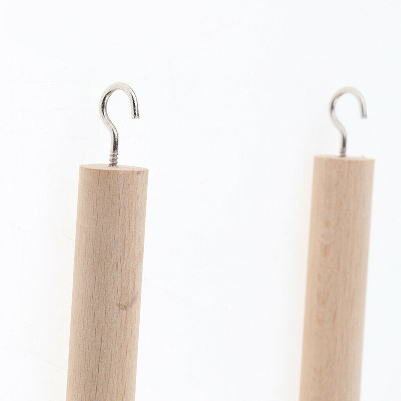 Stabilized Natural Wooden Birds Hanging Swing Cage Pendant Parrots Perch Toys