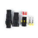 10sets Kit 2 Pin Way AMP Super seal Waterproof Electrical Wire Connector Plug LJ
